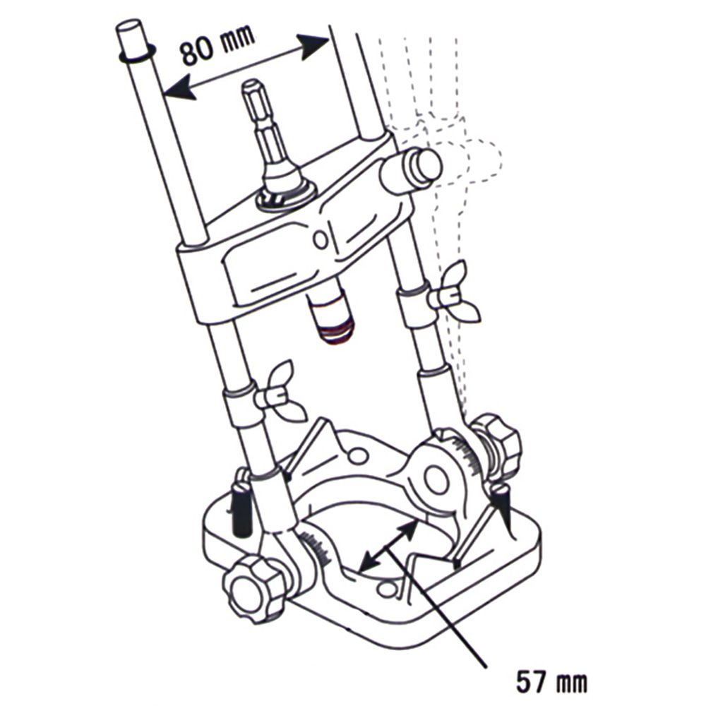 Стойка для дрели, Star-M, патрон под шестигранный захват, высота - 210мм, наклонная Стойка для дрели, Star-M, патрон под шестигранный захват, высота - 210мм, наклонная