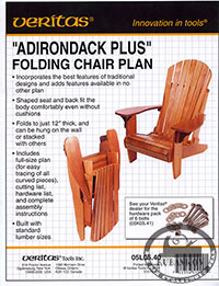 План складного кресла Veritas 'Adirondack Plus' Folding Chair Plan