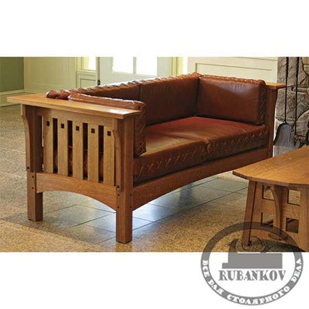 План дивана Fine Woodworking Prairie Settle Plan План дивана Fine Woodworking Prairie Settle Plan