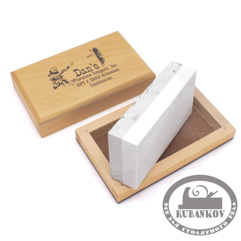 Заточные абразивы Arkansas, двойные в деревянном футляре Заточные абразивы Arkansas, двойные в деревянном футляре