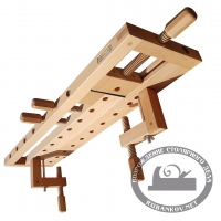 Верстак  деревянный 980*260мм, настольный, Milkman's workbench, с зажимами на стол