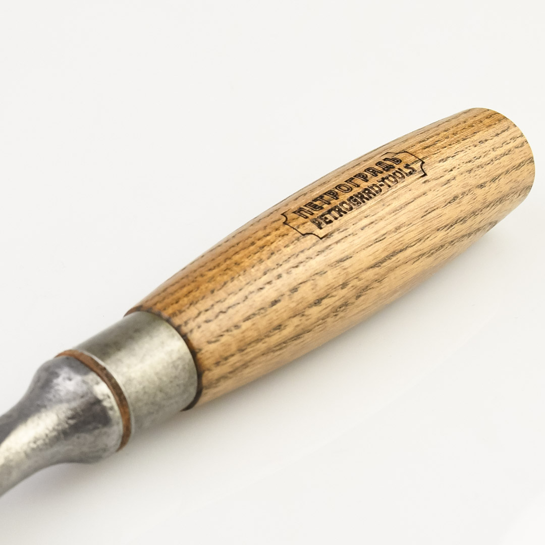 Стамеска ПЕТРОГРАДЪ, серия Вологда, прямой клинок, полукруглая РК н7,30мм Стамеска ПЕТРОГРАДЪ, серия Вологда, прямой клинок, полукруглая РК н7,30мм