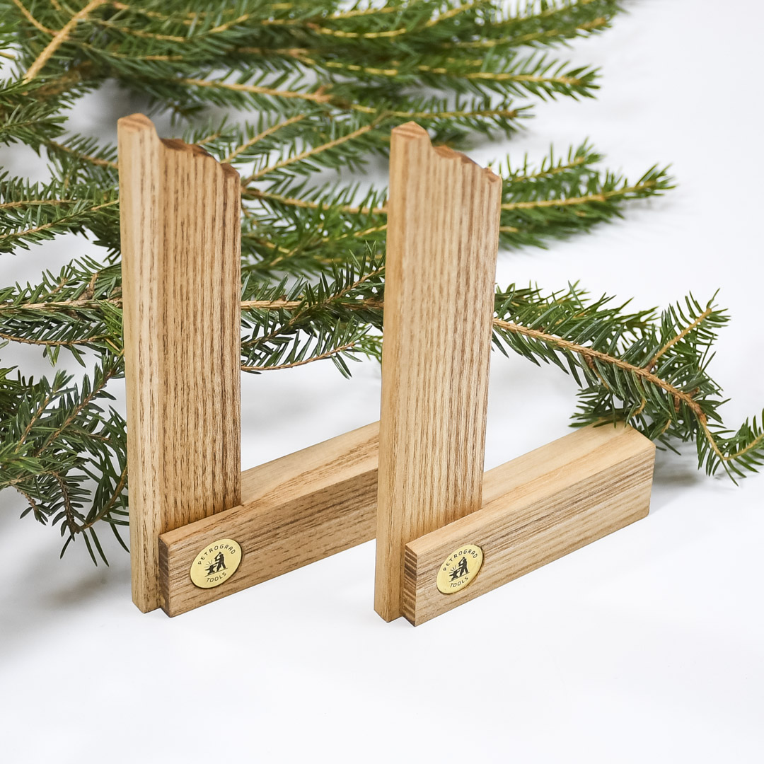 Угольник столярный деревянный, ПЕТРОГРАДЪ, с подошвой, модель 1, 125мм Угольник столярный деревянный, ПЕТРОГРАДЪ, с подошвой, модель 1, 125мм