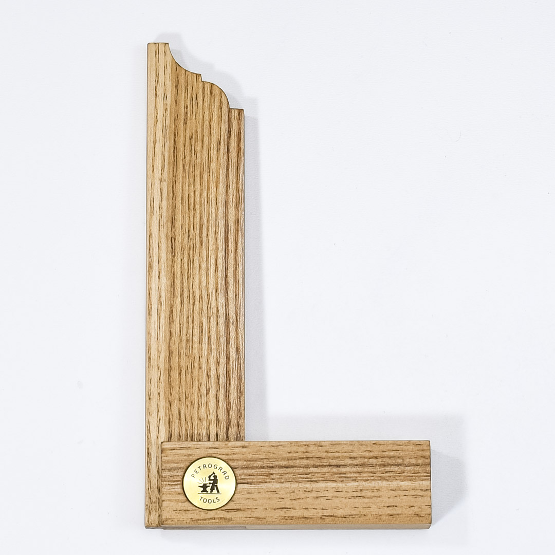 Угольник столярный деревянный, ПЕТРОГРАДЪ, с подошвой, модель 1, 125мм Угольник столярный деревянный, ПЕТРОГРАДЪ, с подошвой, модель 1, 125мм