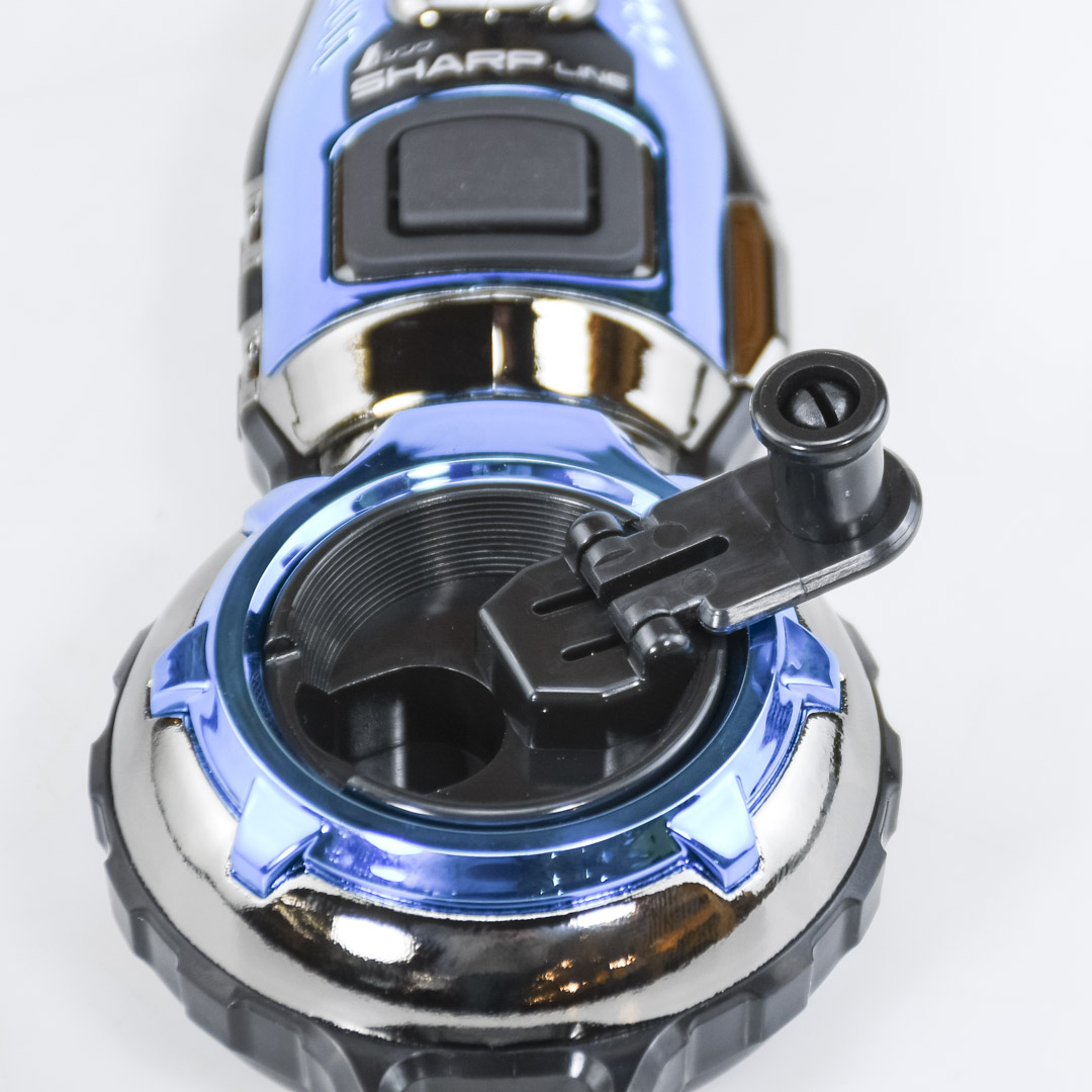 Отбивка строительная, чернильная Shinwa, 30м, ручной возврат шнура, голубой металлик Отбивка строительная, чернильная Shinwa, 30м, ручной возврат шнура, голубой металлик