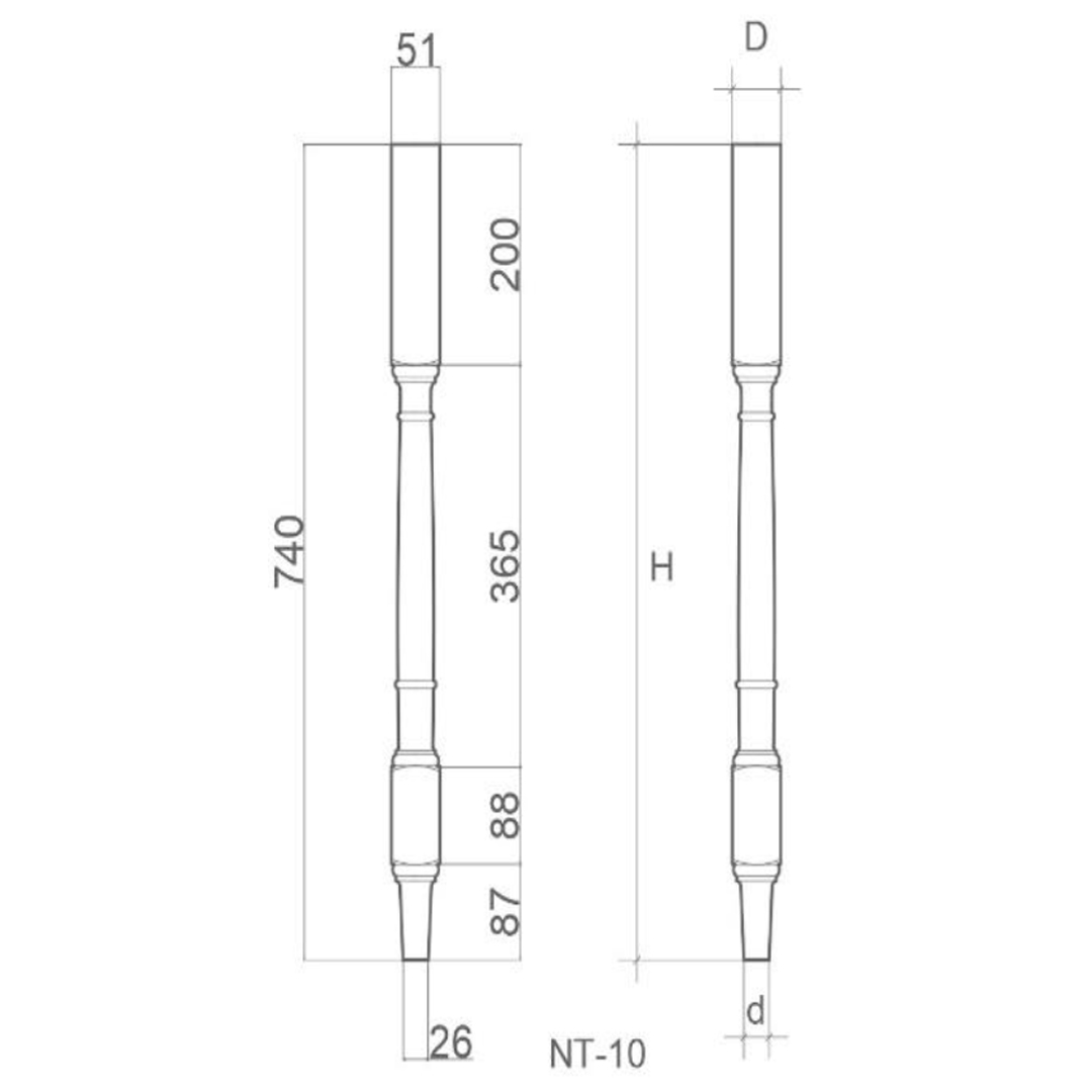   NT-10, H740, D51, d26 , 