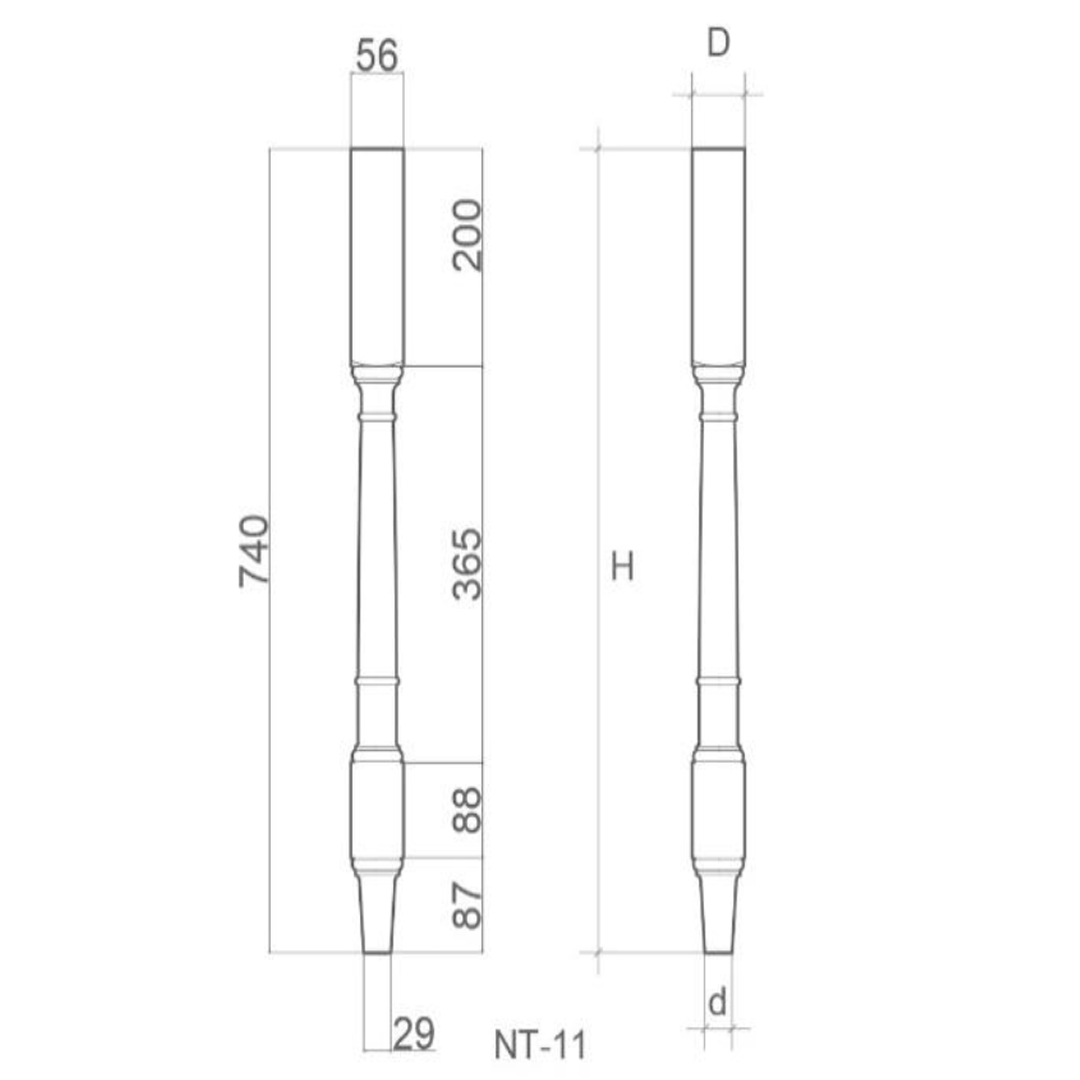   NT-11, H740, D56, d29 , 
