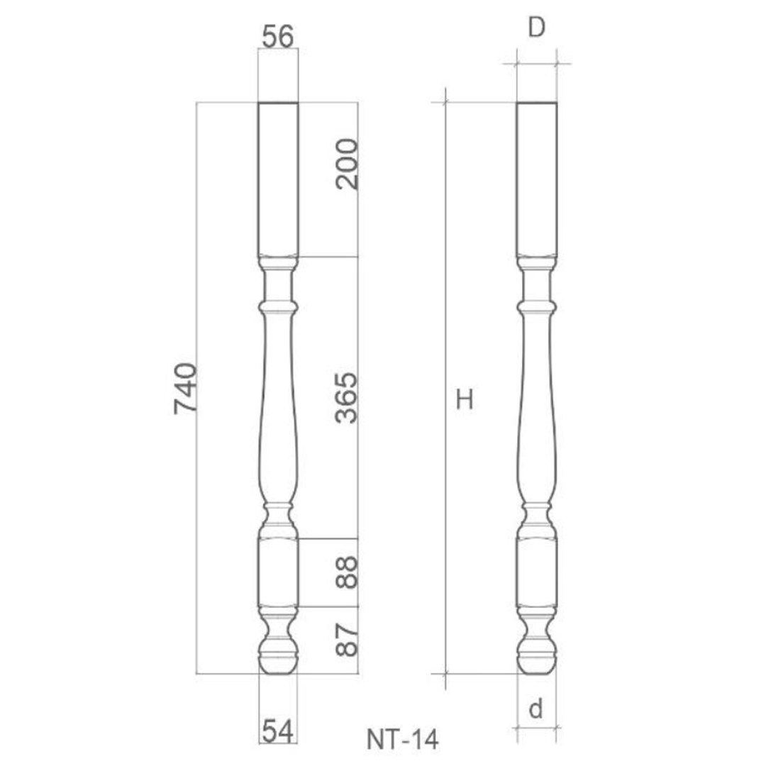   NT-14, H740, D56, d54 , 
