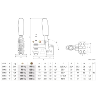 Прижим Piher Toggle Clamp, вертикальный Прижим Piher Toggle Clamp, вертикальный