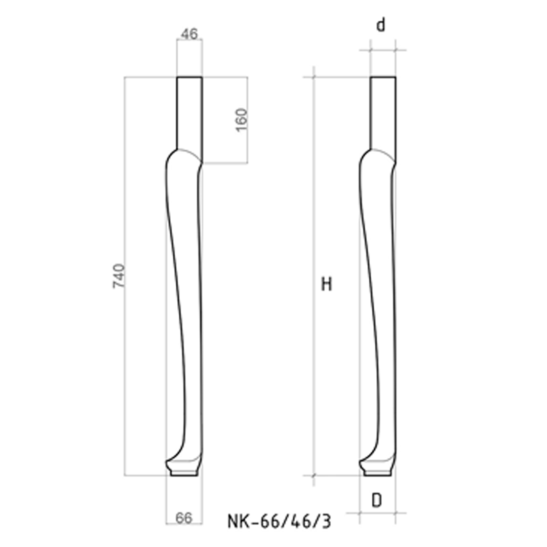 ��������� �����  NT- 66.3, H740, D66, d46 ��, ���