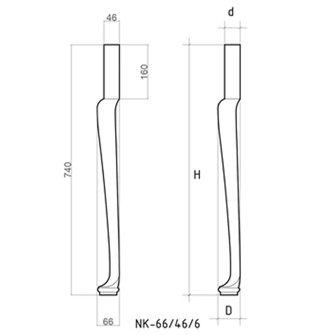 ��������� �����  NT- 66.6, H740, D66, d46 ��, ���