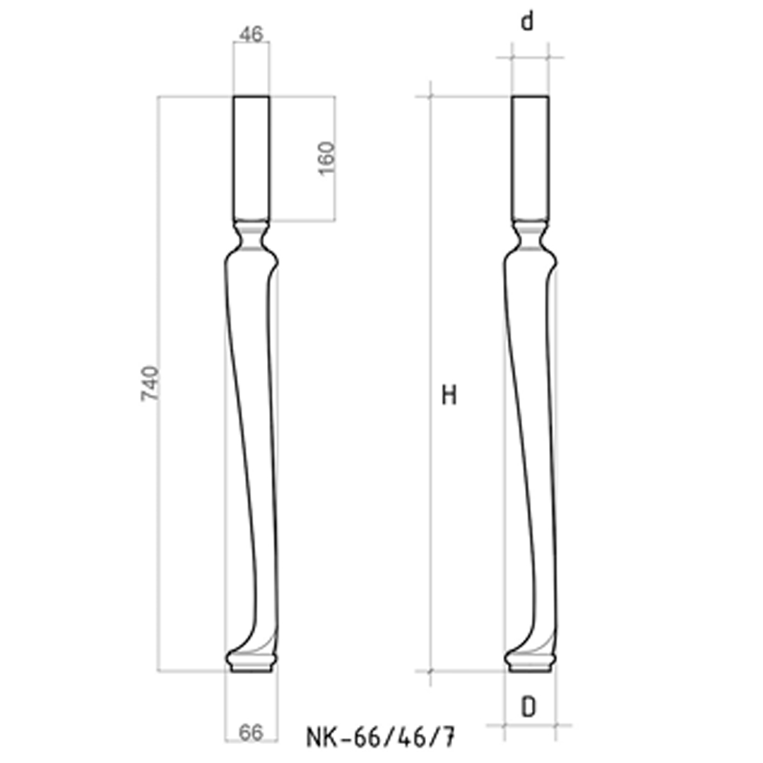 ��������� �����  NT- 66.7, H740, D66, d46 ��, ���