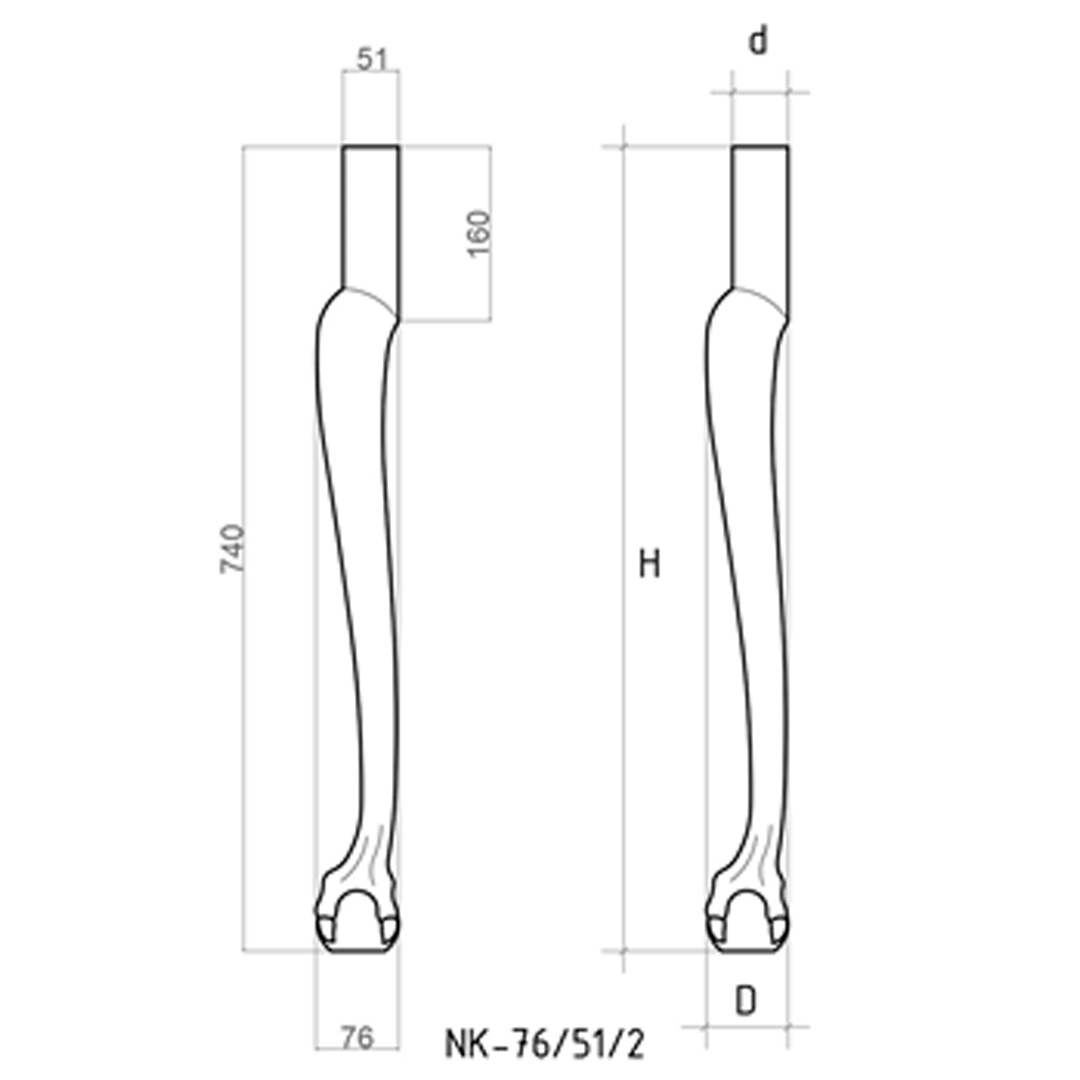 ��������� �����  NK- 76.2, H740, D76, d51 ��, ���
