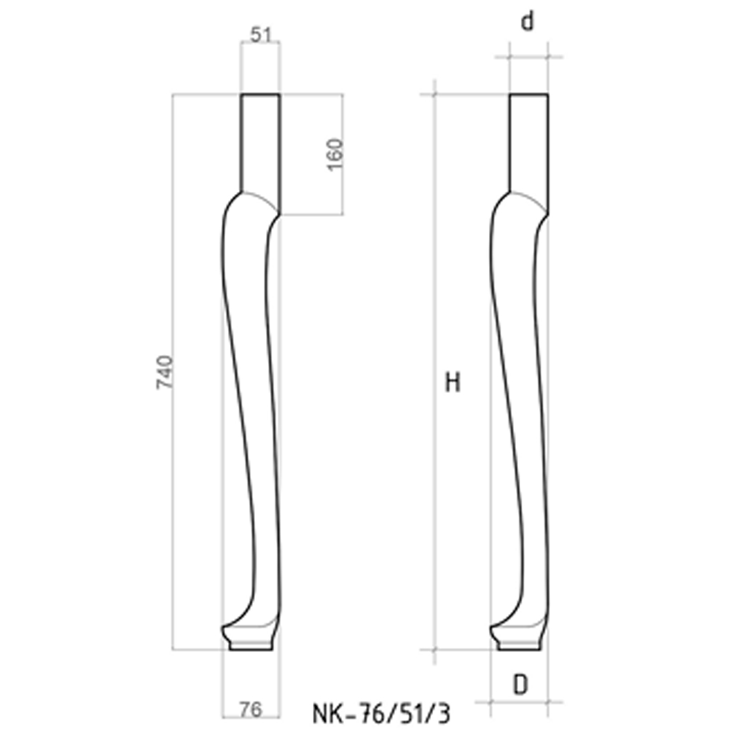 ��������� �����  NK- 76.3, H740, D76, d51 ��, ���
