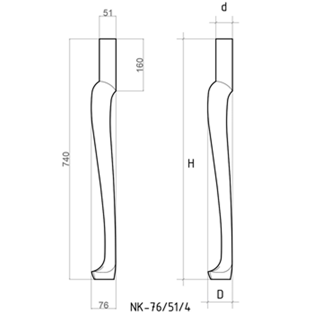 ��������� �����  NK- 76.4, H740, D76, d51 ��, ���