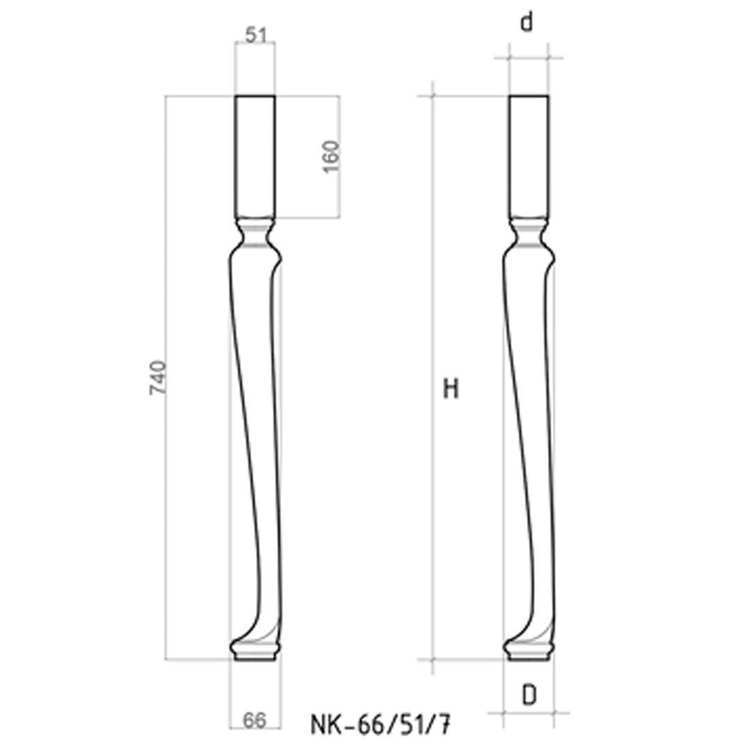 ��������� �����  NK- 66.1, H740, D66, d51 ��, ���