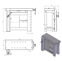 Верстак ПЕТРОГРАДЪ, модель Chairmaker, 1000мм * 350мм * 850мм Верстак ПЕТРОГРАДЪ, модель Chairmaker, 1000мм * 350мм * 850мм