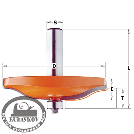 Фреза д/филенок, CMT, D82.5/I15/L63.8/T15-18/S12мм, проф B Фреза д/филенок, CMT, D82.5/I15/L63.8/T15-18/S12мм, проф B