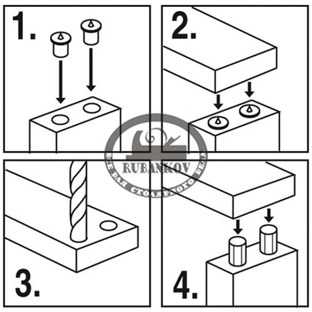 Кернеры для мебельных шкантов, Trend Dowel Centre Points, 6штук Кернеры для мебельных шкантов, Trend Dowel Centre Points, 6штук