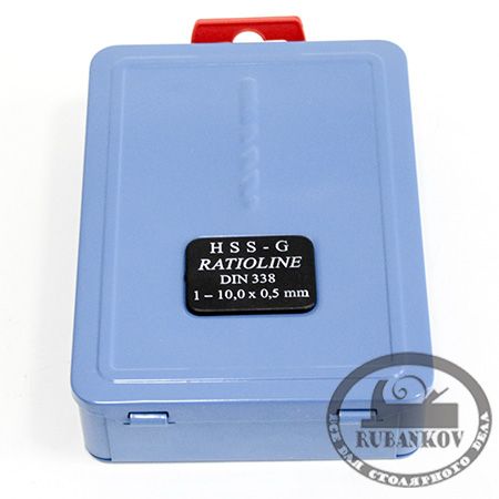 Набор свёрл HSS-G, Ratioline, D от1.0 до 10.0мм, 19штук Набор свёрл HSS-G, Ratioline, D от1.0 до 10.0мм, 19штук