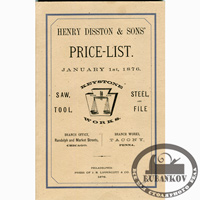  'Henry Disston & Sons Price List 1876', 