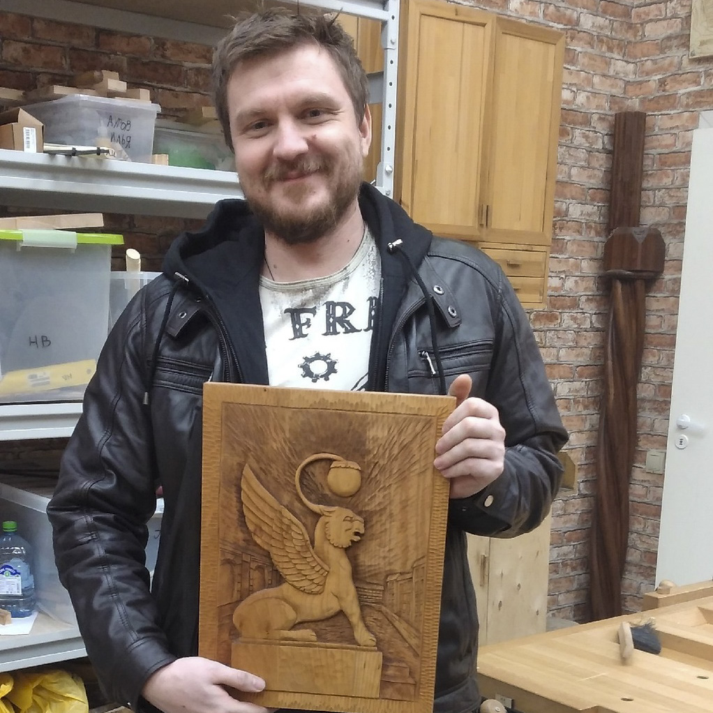 работа с курса Художественная резьба по дереву, 2024
